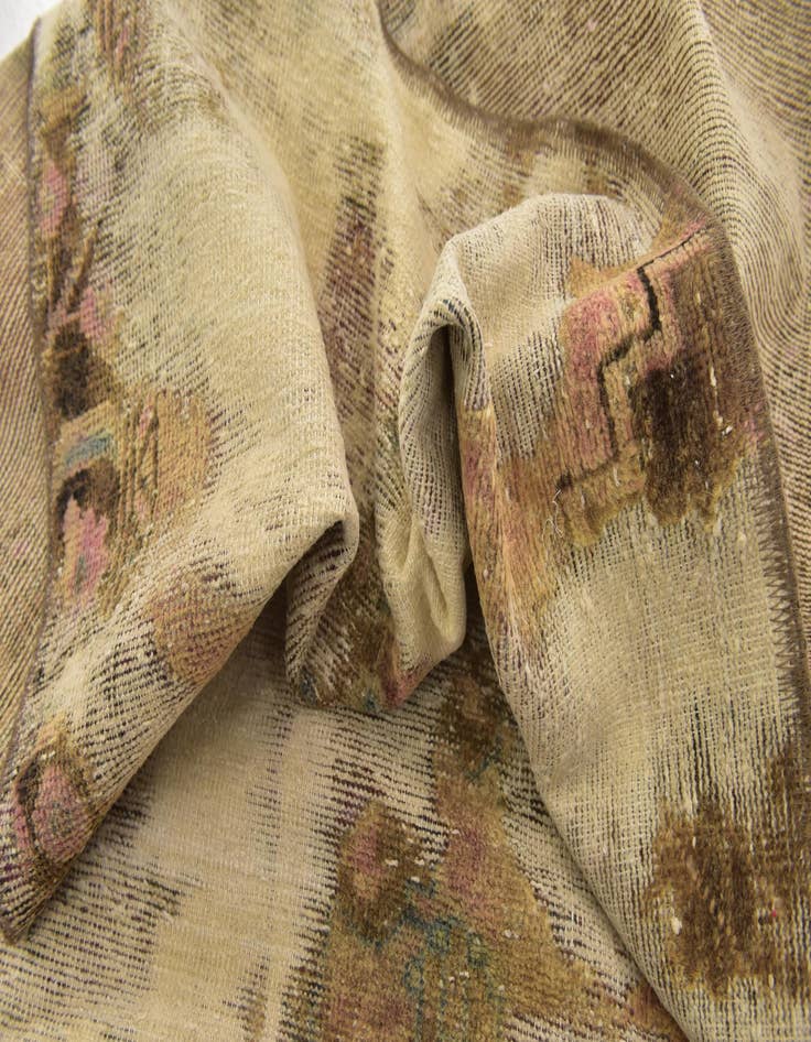 Detail image of  3' 7 x 6' 4  Hand Knotted Ultra Vintage Persian Wool Rug