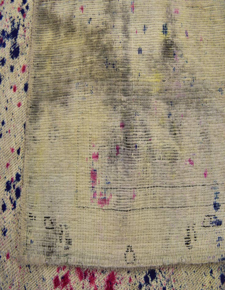 Detail image of  6' 10 x 9' 3  Hand Knotted Ultra Vintage Persian Wool Rug