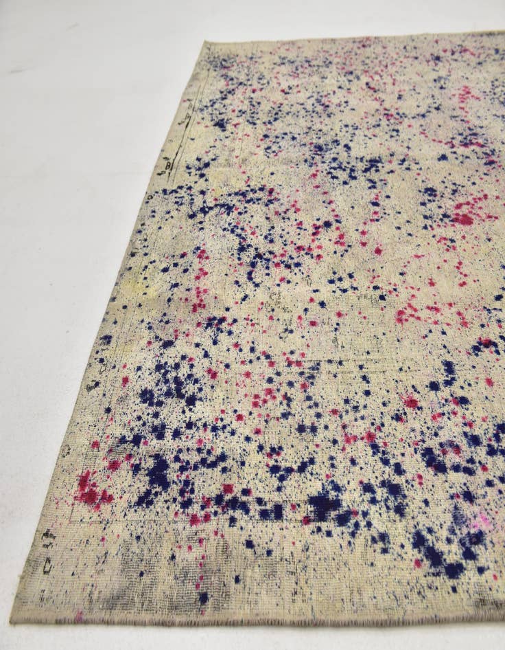 Detail image of  6' 10 x 9' 3  Hand Knotted Ultra Vintage Persian Wool Rug