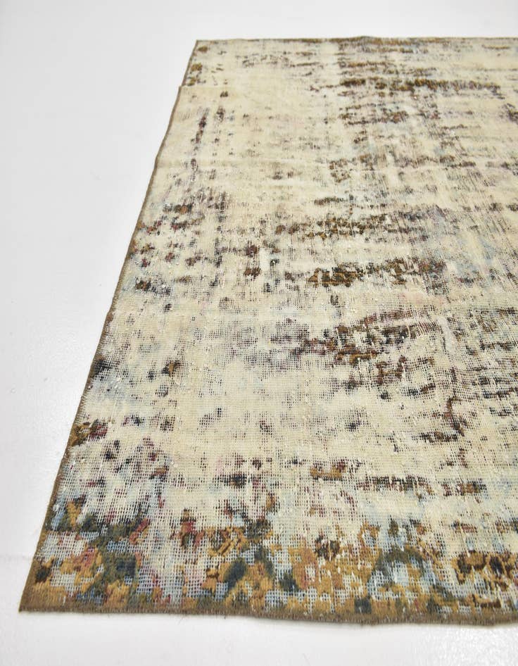 Detail image of  6' 2 x 9' 2  Hand Knotted Ultra Vintage Persian Wool Rug