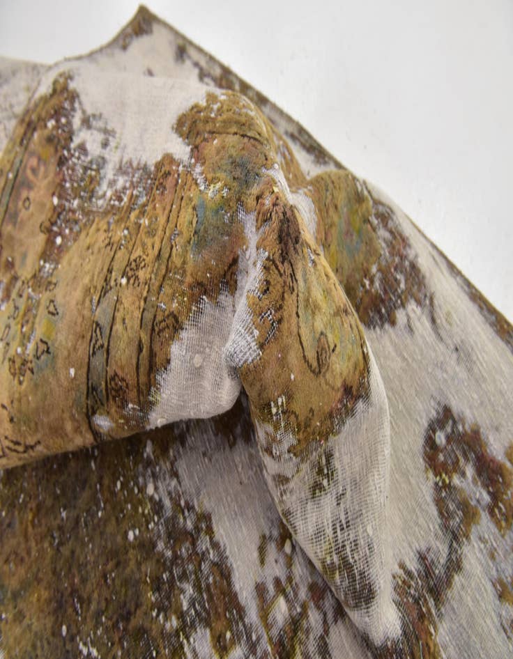 Detail image of  6' 2 x 10'  Hand Knotted Ultra Vintage Persian Wool Rug