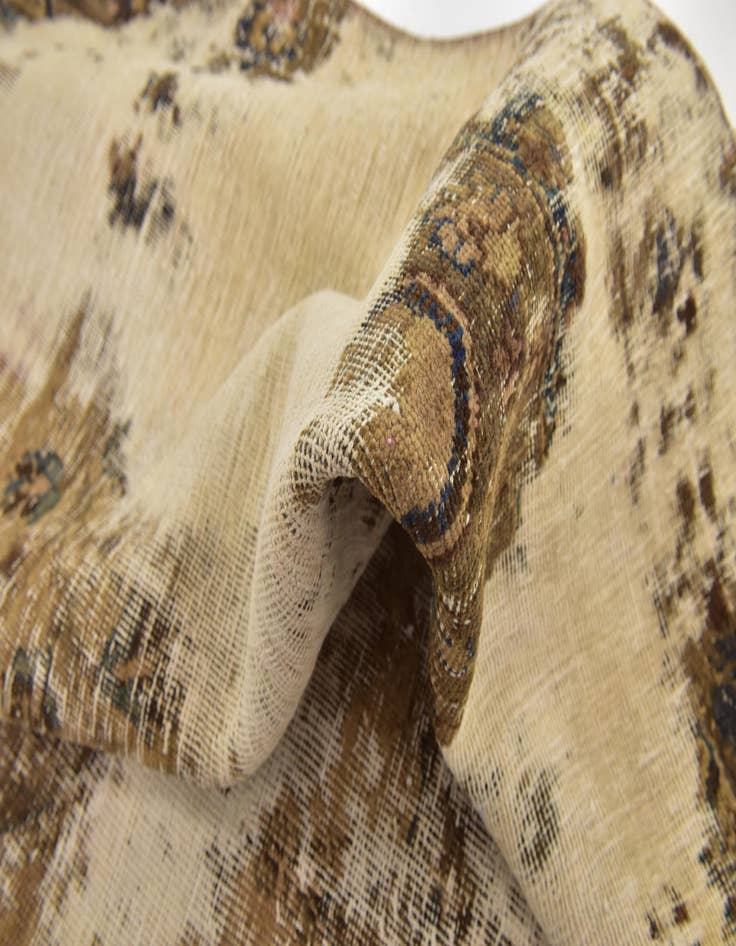 Detail image of  6' 8 x 9' 3  Hand Knotted Ultra Vintage Persian Wool Rug