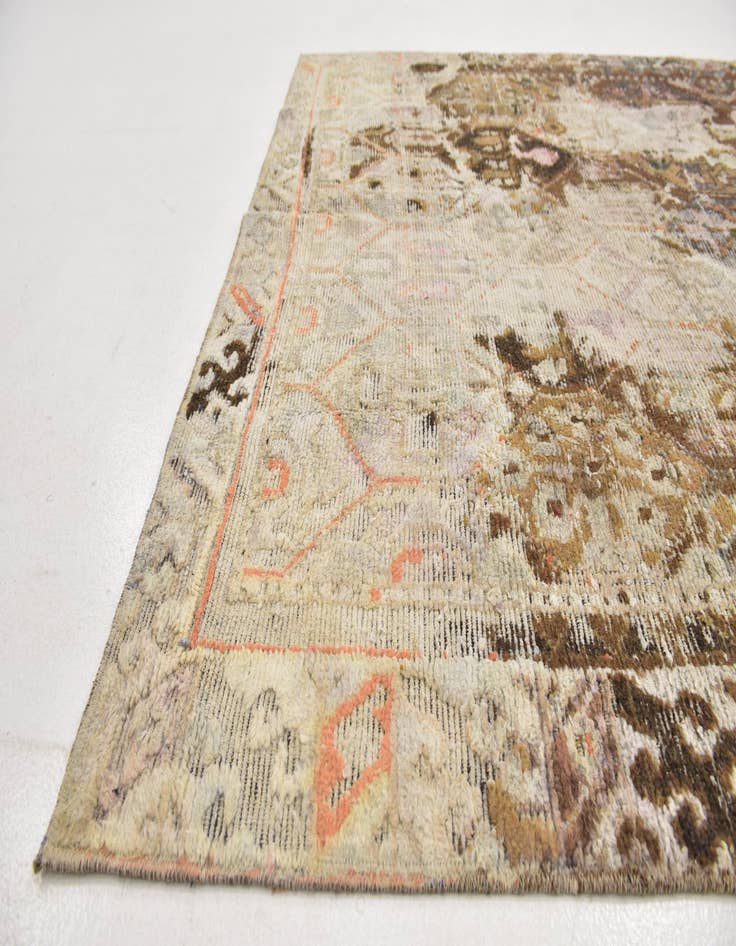 Detail image of  5' 10 x 8' 6  Hand Knotted Ultra Vintage Persian Wool Rug