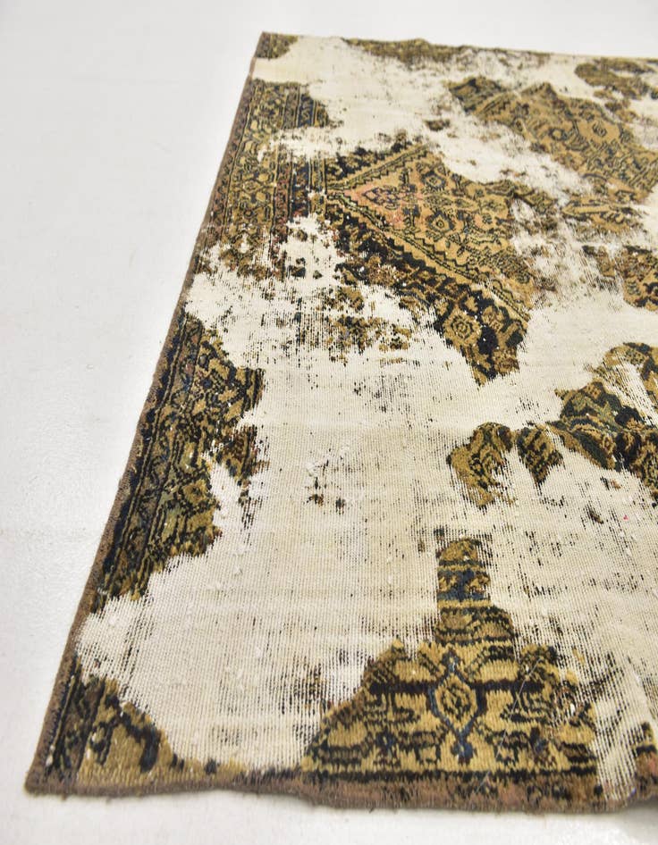 Detail image of  6' x 9' 4  Hand Knotted Ultra Vintage Persian Wool Rug