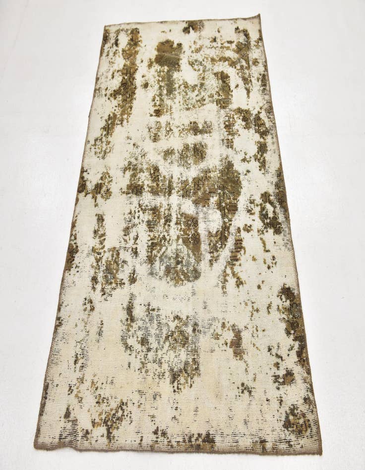 Detail image of  3' 10 x 5' 6  Hand Knotted Ultra Vintage Persian Wool Rug