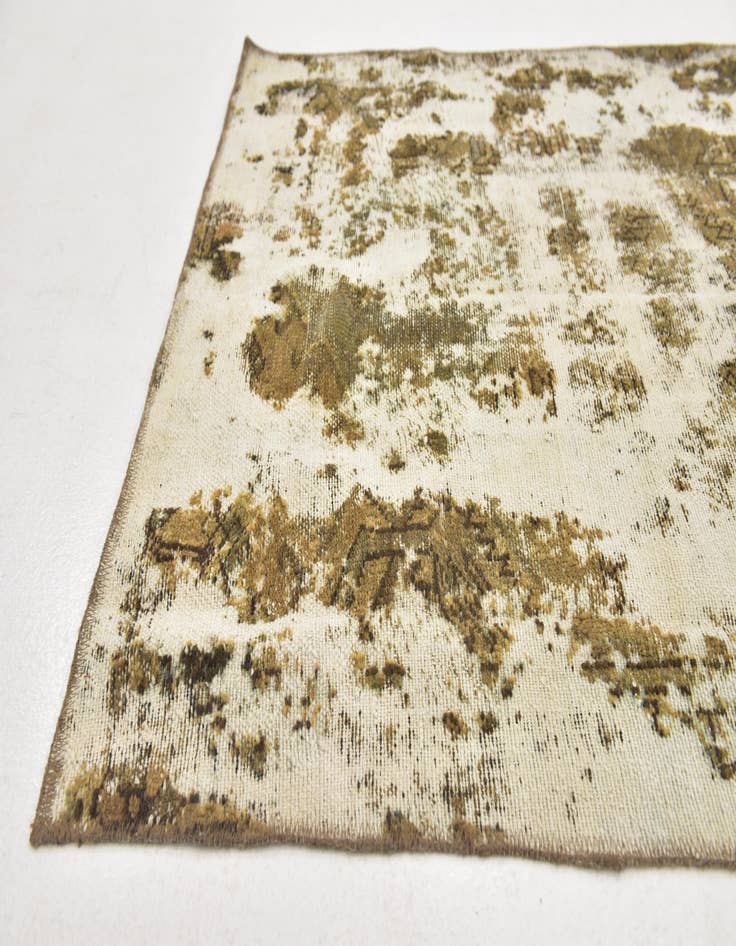 Detail image of  3' 10 x 5' 6  Hand Knotted Ultra Vintage Persian Wool Rug