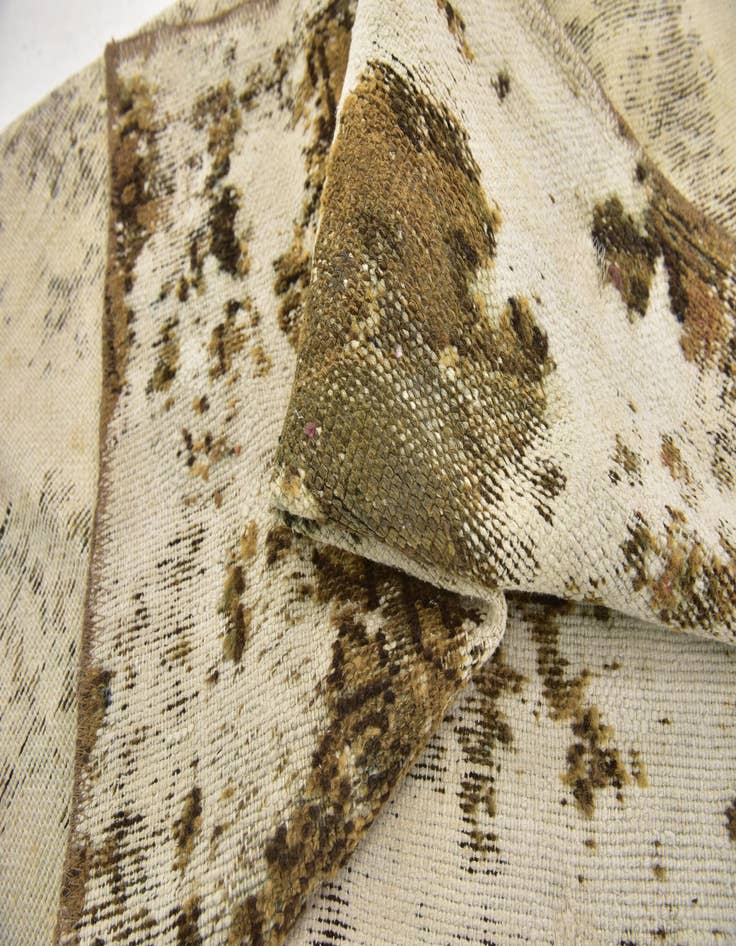 Detail image of  3' 10 x 5' 6  Hand Knotted Ultra Vintage Persian Wool Rug