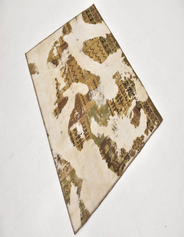 Detail image of  3' 8 x 4' 7  Hand Knotted Ultra Vintage Persian Wool Rug