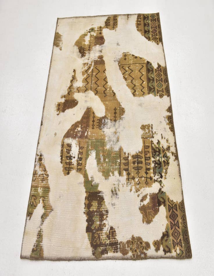 Detail image of  3' 8 x 4' 7  Hand Knotted Ultra Vintage Persian Wool Rug