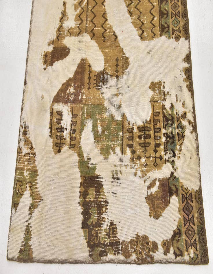 Detail image of  3' 8 x 4' 7  Hand Knotted Ultra Vintage Persian Wool Rug