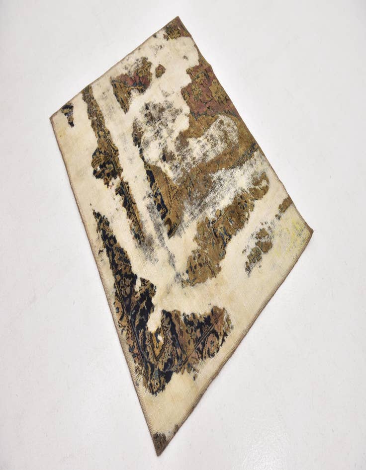 Detail image of  3' 5 x 4' 5  Hand Knotted Ultra Vintage Persian Wool Rug