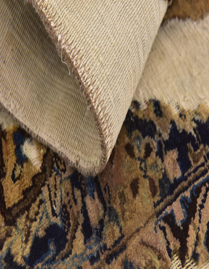 Detail image of  3' 5 x 4' 5  Hand Knotted Ultra Vintage Persian Wool Rug