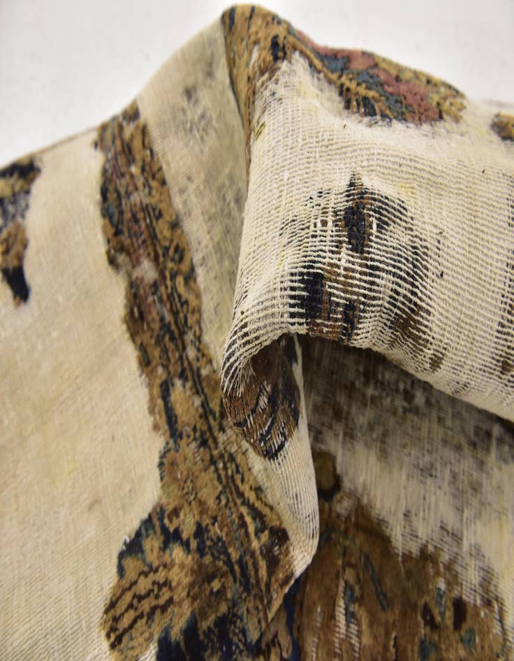 Detail image of  3' 5 x 4' 5  Hand Knotted Ultra Vintage Persian Wool Rug