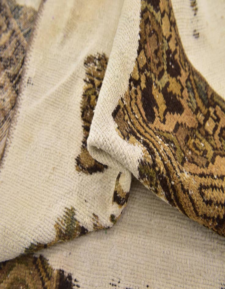 Detail image of  3' 2 x 5'  Hand Knotted Ultra Vintage Persian Wool Rug