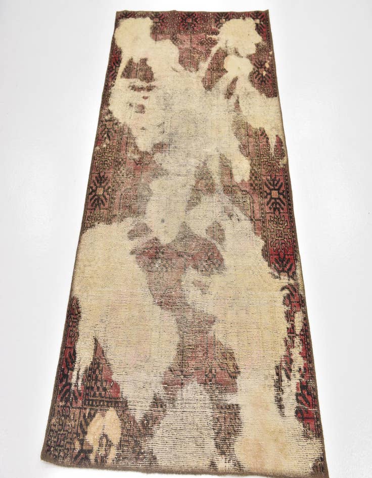 Detail image of  3' 7 x 5' 8  Hand Knotted Ultra Vintage Persian Wool Rug