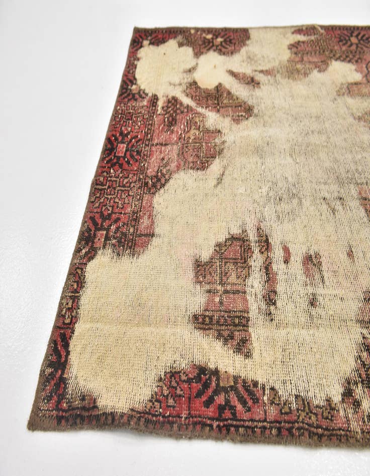 Detail image of  3' 7 x 5' 8  Hand Knotted Ultra Vintage Persian Wool Rug