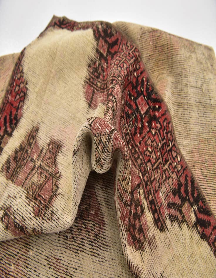 Detail image of  3' 7 x 5' 8  Hand Knotted Ultra Vintage Persian Wool Rug