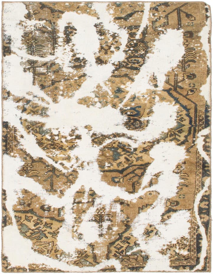  3' 2 x 5' 9  Hand Knotted Ultra Vintage Persian W...