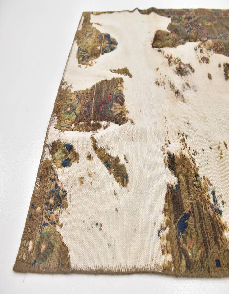 Detail image of  3' 6 x 4' 10  Hand Knotted Ultra Vintage Persian Wool Rug
