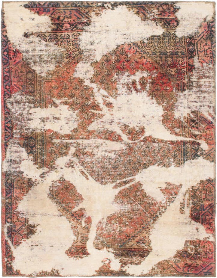  3' 8 x 6'  Hand Knotted Ultra Vintage Persian W...