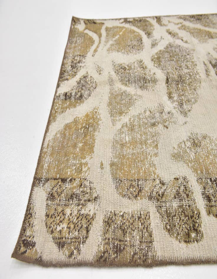 Detail image of  3' 6 x 5'  Hand Knotted Ultra Vintage Persian Wool Rug