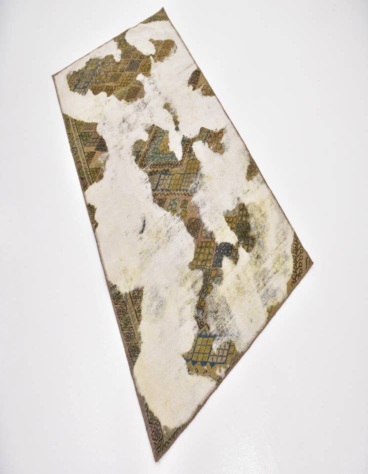 Detail image of  3' 7 x 6'  Hand Knotted Ultra Vintage Persian Wool Rug