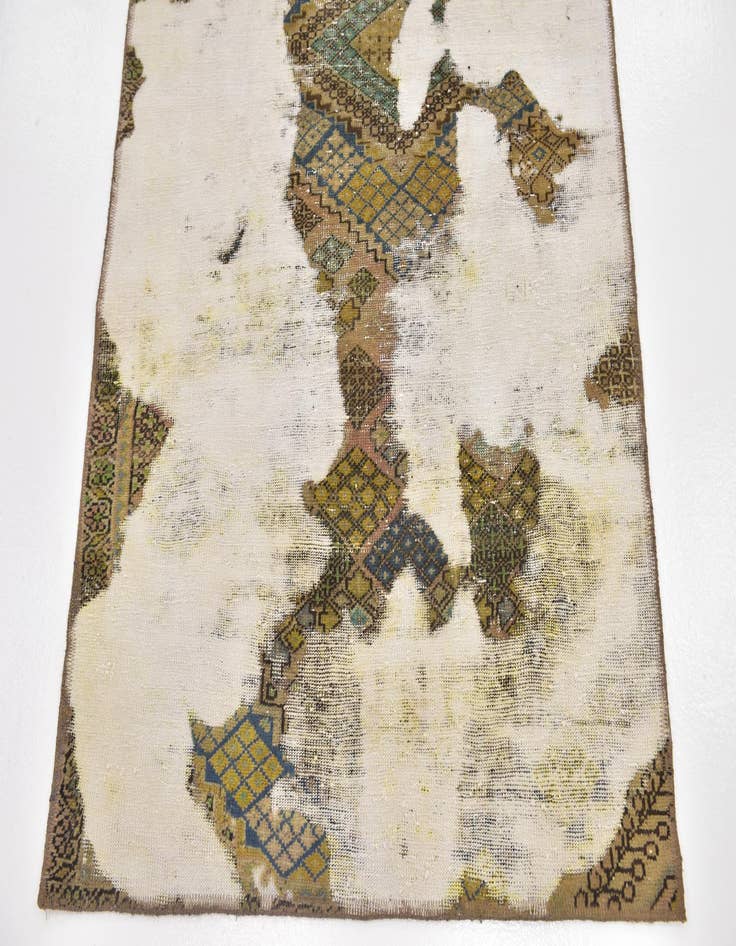 Detail image of  3' 7 x 6'  Hand Knotted Ultra Vintage Persian Wool Rug