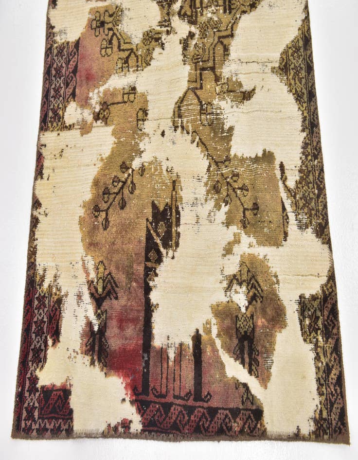 Detail image of  3' 8 x 6' 4  Hand Knotted Ultra Vintage Persian Wool Rug