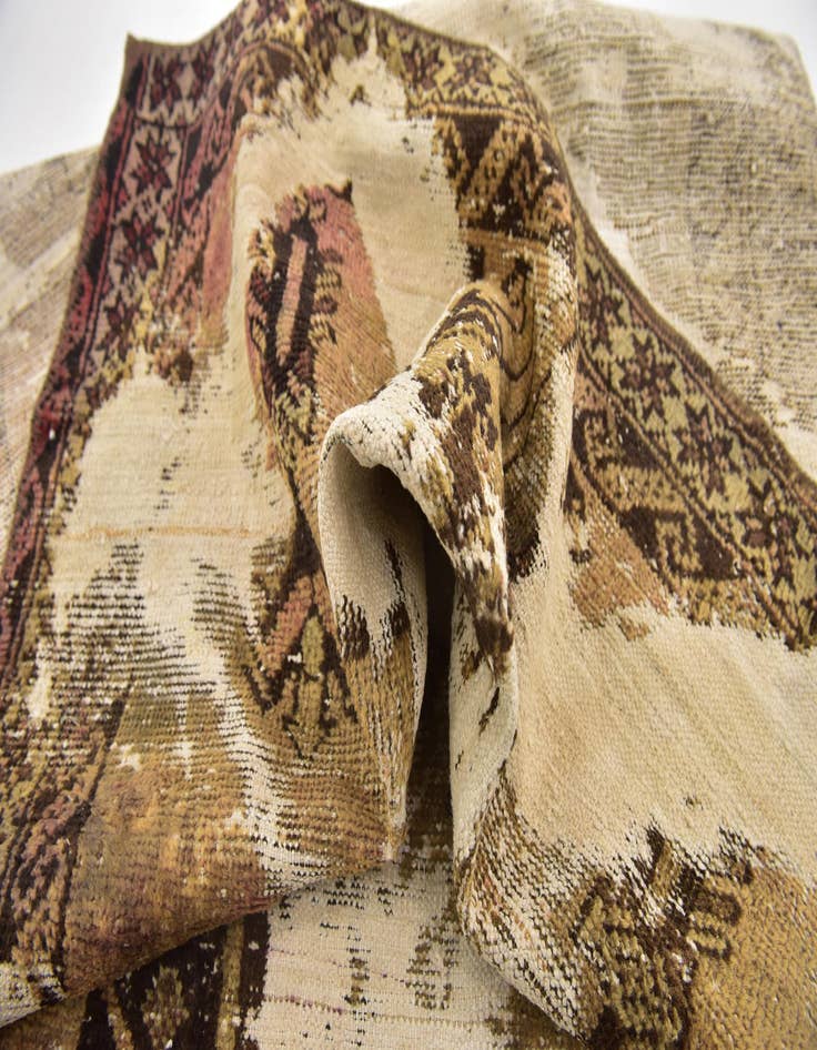 Detail image of  3' 8 x 6' 4  Hand Knotted Ultra Vintage Persian Wool Rug