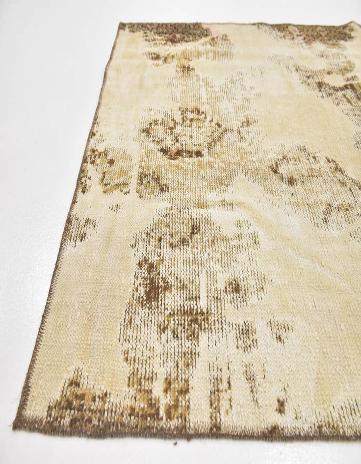 Detail image of  3' 10 x 5' 10  Hand Knotted Ultra Vintage Persian Wool Rug