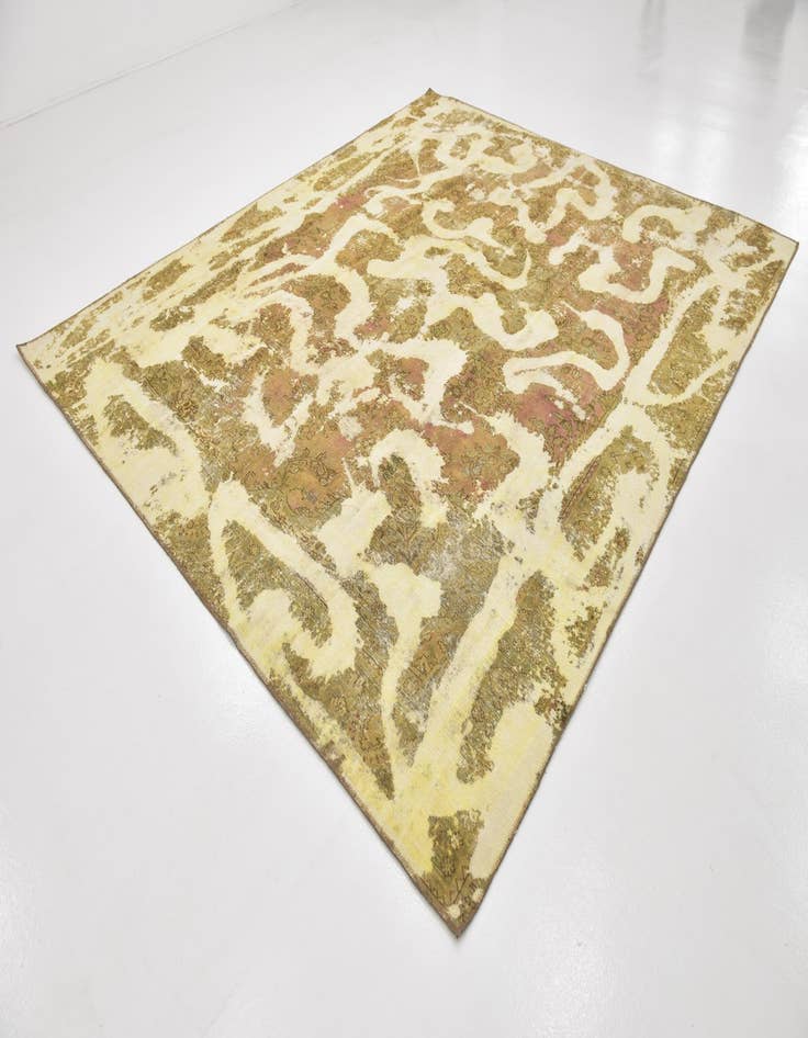 Detail image of  9' 3 x 10' 10  Hand Knotted Ultra Vintage Persian Wool Rug