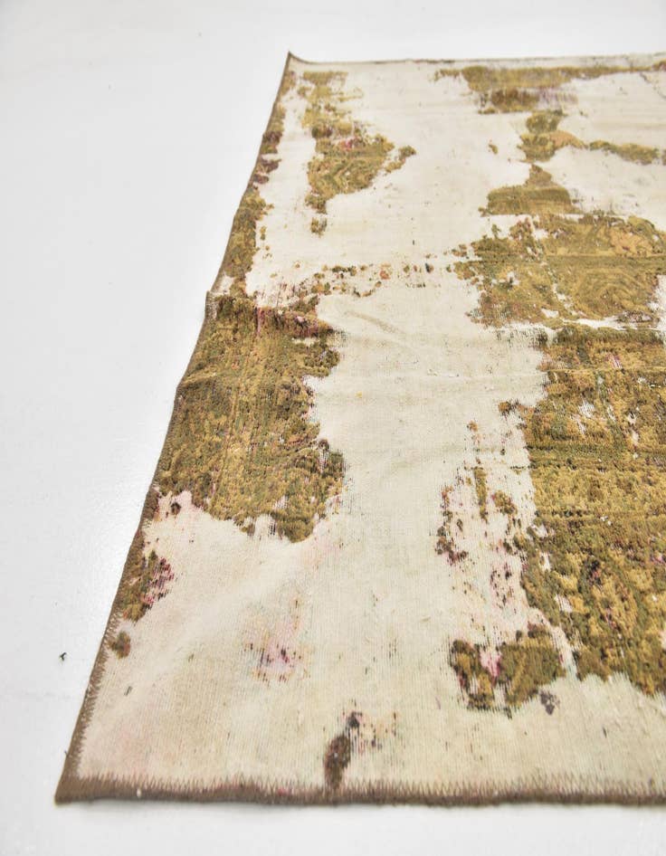 Detail image of  6' 4 x 8' 10  Hand Knotted Ultra Vintage Persian Wool Rug