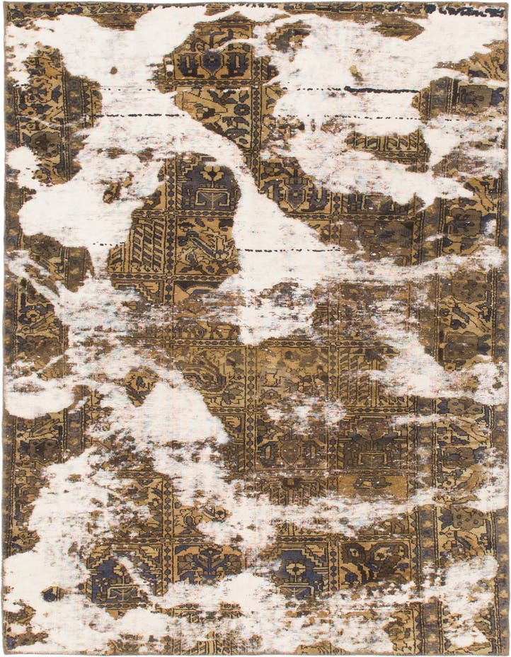  5' x 8' 8  Hand Knotted Ultra Vintage Persian W...