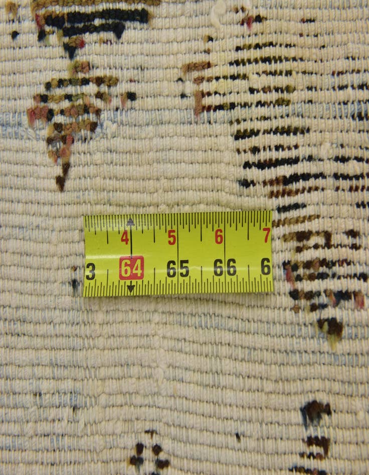 Detail image of  6' x 8' 10  Hand Knotted Ultra Vintage Persian Wool Rug