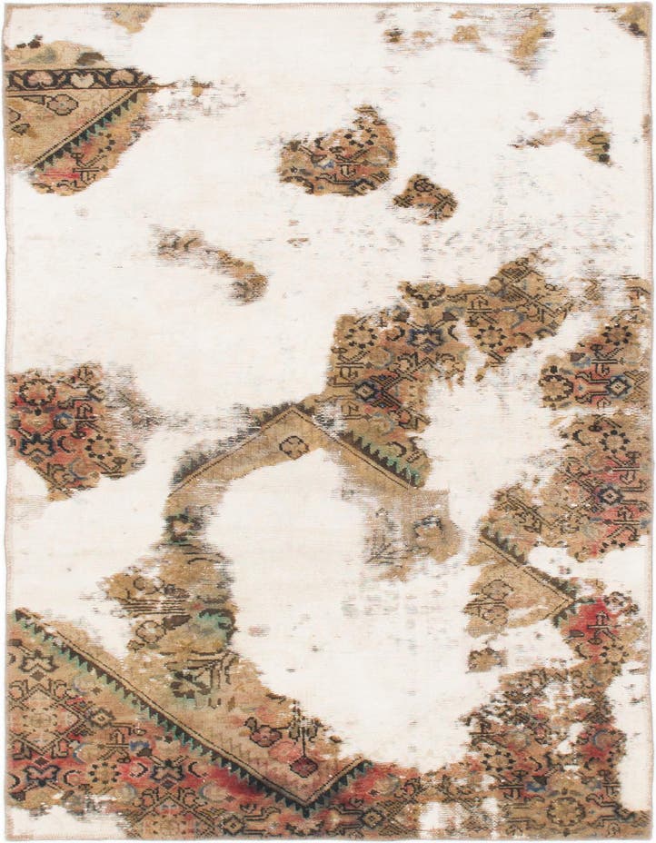  4' x 6' 10  Hand Knotted Ultra Vintage Persian W...