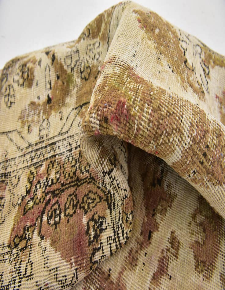 Detail image of  4' 8 x 6' 2  Hand Knotted Ultra Vintage Persian Wool Rug