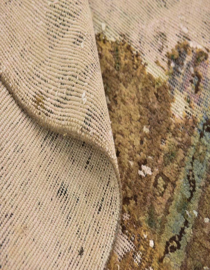 Detail image of  5' 5 x 6' 4  Hand Knotted Ultra Vintage Persian Wool Rug