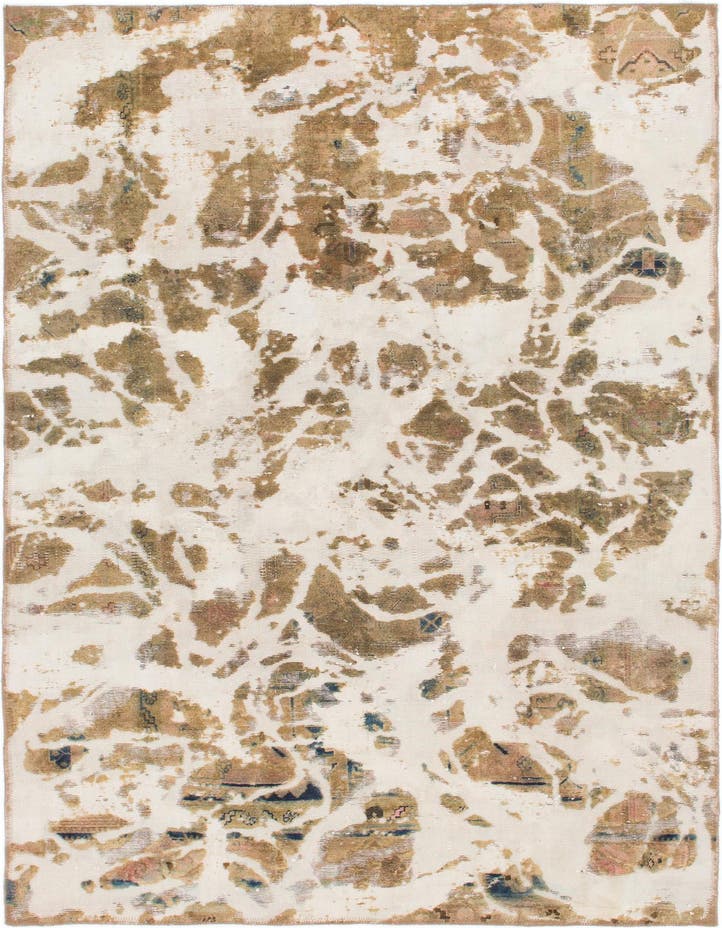  4' 9 x 7' 5  Hand Knotted Ultra Vintage Persian W...