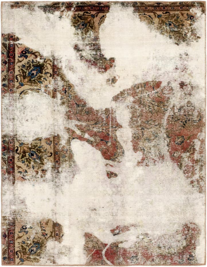  5' 3 x 6' 7  Hand Knotted Ultra Vintage Persian W...