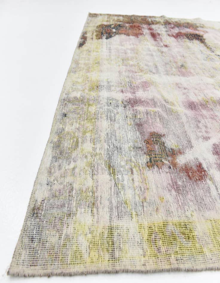 Detail image of  6' 3 x 7' 8  Hand Knotted Ultra Vintage Persian Wool Rug