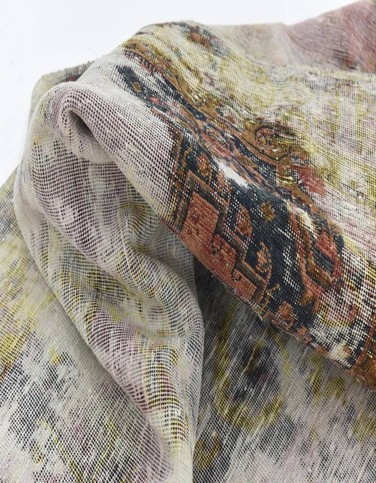 Detail image of  6' 3 x 7' 8  Hand Knotted Ultra Vintage Persian Wool Rug