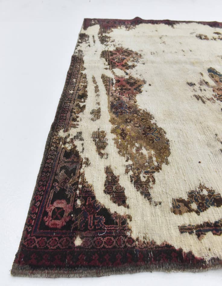 Detail image of  7' x 8' 9  Hand Knotted Ultra Vintage Persian Wool Rug
