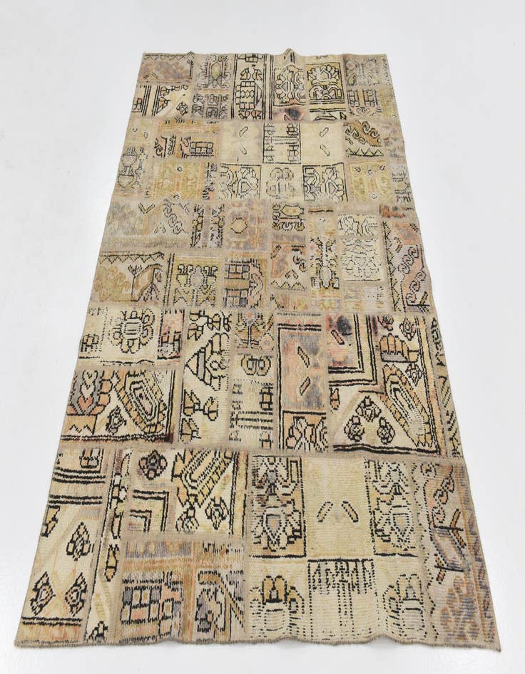 Detail image of  5' 7 x 7' 6  Hand Knotted Ultra Vintage Persian Wool Rug