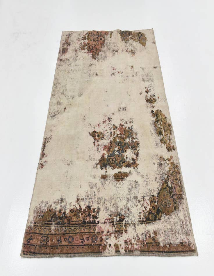 Detail image of  4' 9 x 6' 5  Hand Knotted Ultra Vintage Persian Wool Rug