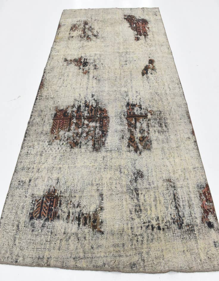 Detail image of  6' 8 x 9' 2  Hand Knotted Ultra Vintage Persian Wool Rug