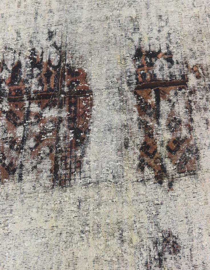 Detail image of  6' 8 x 9' 2  Hand Knotted Ultra Vintage Persian Wool Rug