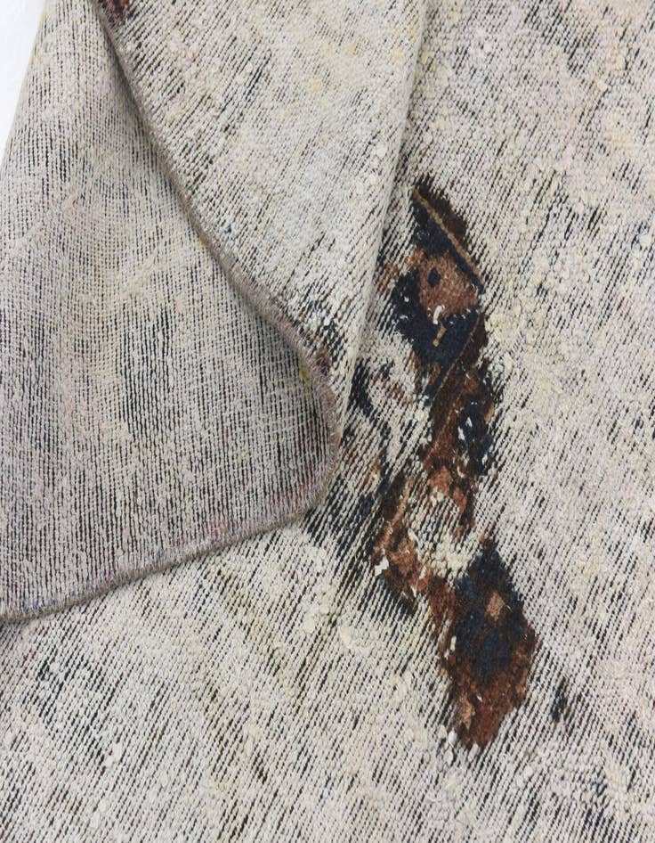 Detail image of  6' 8 x 9' 2  Hand Knotted Ultra Vintage Persian Wool Rug