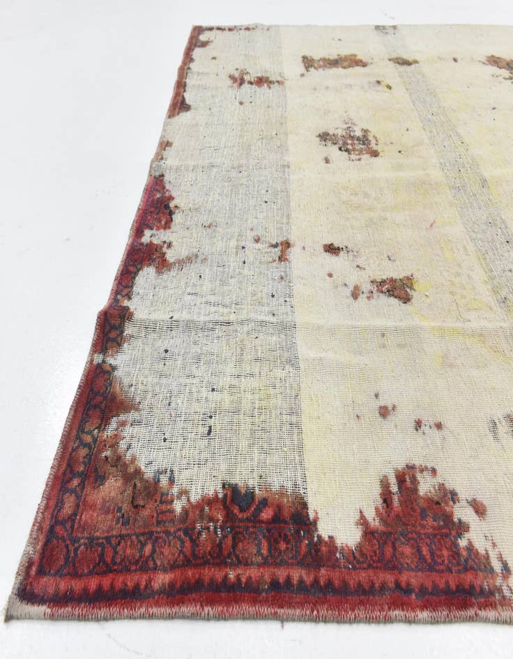 Detail image of  7' x 10' 6  Hand Knotted Ultra Vintage Persian Wool Rug