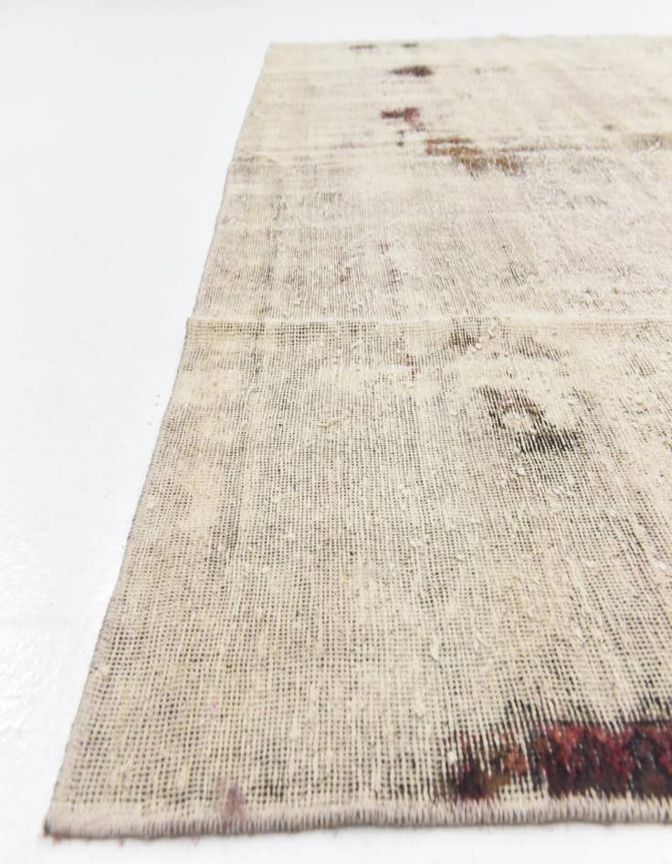 Detail image of  6' 9 x 7' 6  Hand Knotted Ultra Vintage Persian Wool Rug