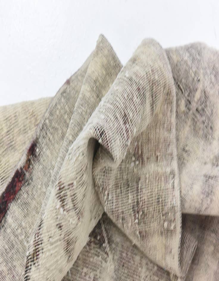 Detail image of  6' 9 x 7' 6  Hand Knotted Ultra Vintage Persian Wool Rug